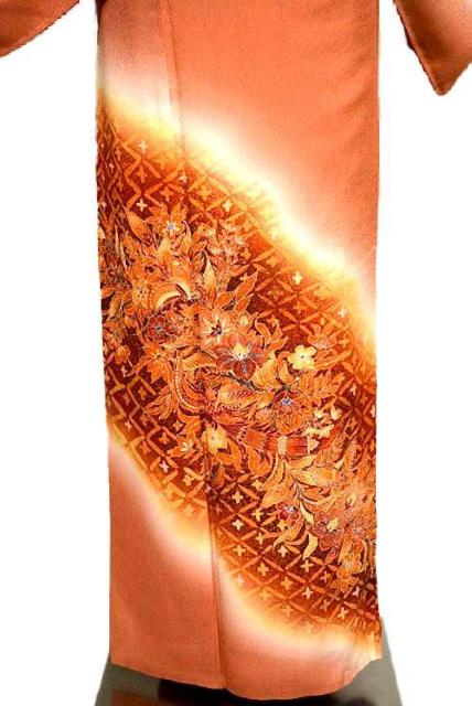 【最高級】美品 草木染友禅作家【小山仁郎】暈し染め 花鳥舞蝶文 付下げ 身丈169cm 裄丈65.5cm T3531 < 女性ファッション  【最高級】美品 草木染友禅作家【小山仁郎】暈し染め 花鳥舞蝶文 付下げ 身丈169cm 裄丈65.5cm T3531 < 女性ファッションの