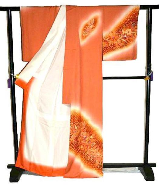 【最高級】美品 草木染友禅作家【小山仁郎】暈し染め 花鳥舞蝶文 付下げ 身丈169cm 裄丈65.5cm T3531 < 女性ファッション  【最高級】美品 草木染友禅作家【小山仁郎】暈し染め 花鳥舞蝶文 付下げ 身丈169cm 裄丈65.5cm T3531 < 女性ファッションの