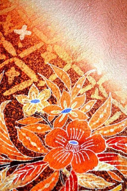 【最高級】美品 草木染友禅作家【小山仁郎】暈し染め 花鳥舞蝶文 付下げ 身丈169cm 裄丈65.5cm T3531 < 女性ファッション  【最高級】美品 草木染友禅作家【小山仁郎】暈し染め 花鳥舞蝶文 付下げ 身丈169cm 裄丈65.5cm T3531 < 女性ファッションの