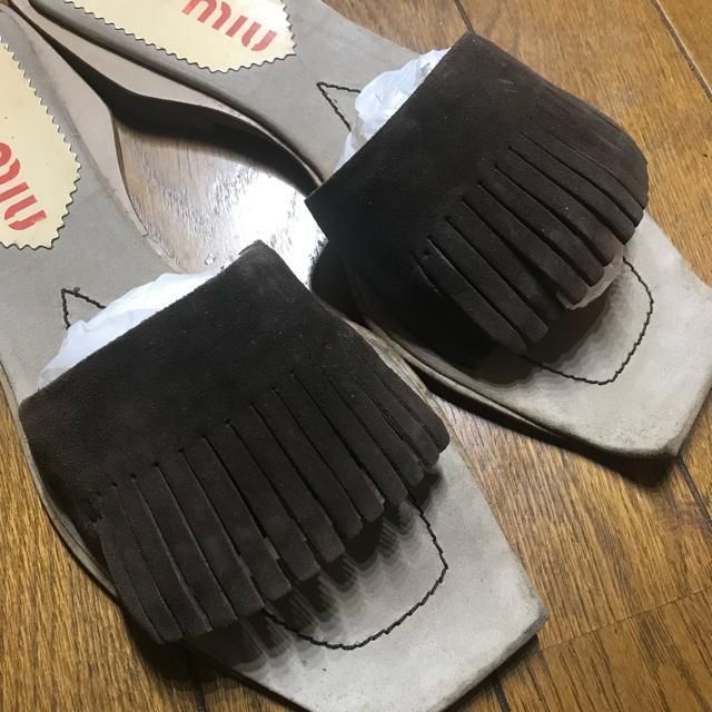 レア ミュウミュウ プラダ レザーサンダル 39.5 約26cm < ブランド レア ミュウミュウ プラダ レザーサンダル 39.5 約26cm < ブランドの