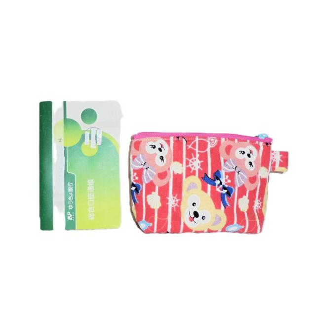 【15p幅ミニ】◆ダッフィー・シェリーメイ×ピンクマリン柄◆ファスナーポーチ < 女性ファッション 【15p幅ミニ】◆ダッフィー・シェリーメイ×ピンクマリン柄◆ファスナーポーチ < 女性ファッションの