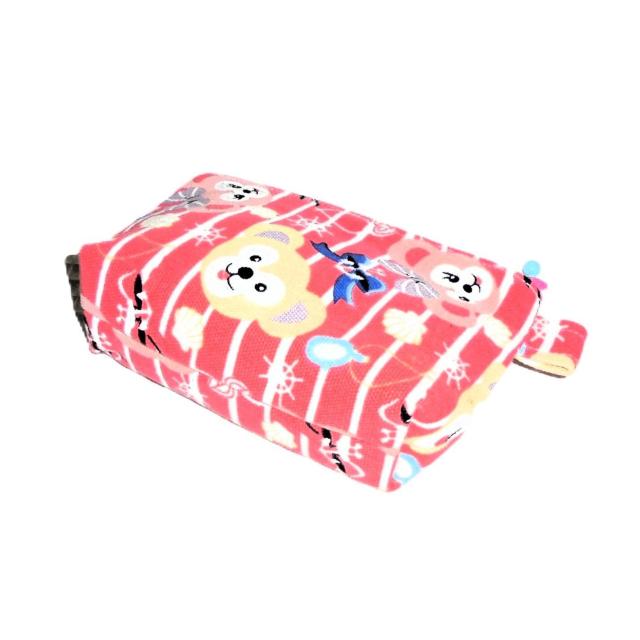【15p幅ミニ】◆ダッフィー・シェリーメイ×ピンクマリン柄◆ファスナーポーチ < 女性ファッション 【15p幅ミニ】◆ダッフィー・シェリーメイ×ピンクマリン柄◆ファスナーポーチ < 女性ファッションの