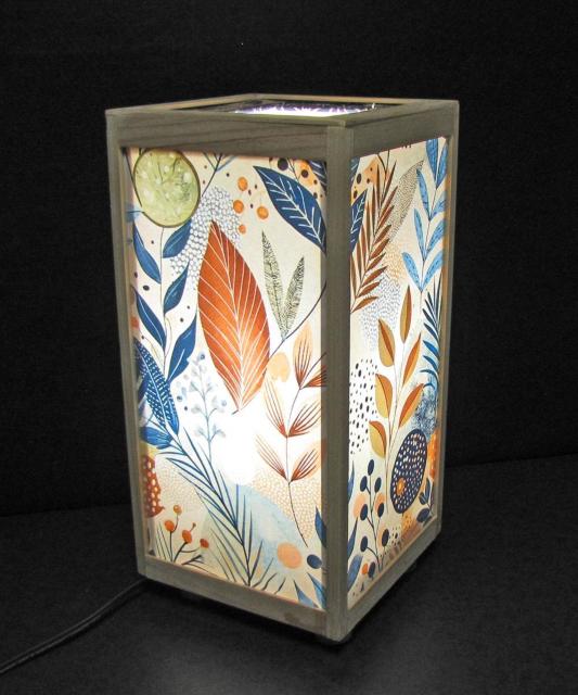 ★和風ランプシェード=「木の葉時雨」/至福の明り・心温まるひととき/LED昼白色・ラミネート加工・檜枠造・軽量/ < インテリア/ライフ  ★和風ランプシェード=「木の葉時雨」/至福の明り・心温まるひととき/LED昼白色・ラミネート加工・檜枠造・軽量/ < インテリア/ライフの