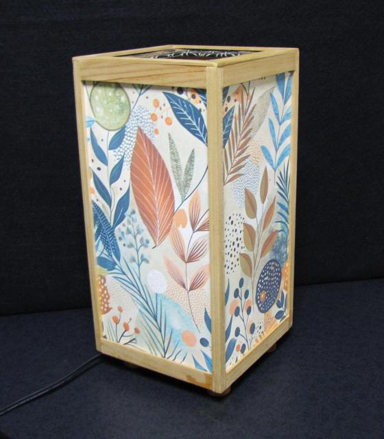 ★和風ランプシェード=「木の葉時雨」/至福の明り・心温まるひととき/LED昼白色・ラミネート加工・檜枠造・軽量/ < インテリア/ライフ  ★和風ランプシェード=「木の葉時雨」/至福の明り・心温まるひととき/LED昼白色・ラミネート加工・檜枠造・軽量/ < インテリア/ライフの