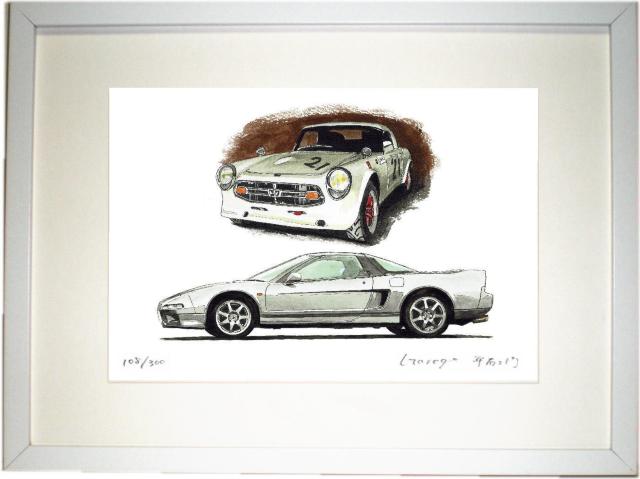 NC-206ホンダNSX/S800RS限定版画 直筆サイン額装 < 自動車/バイク NC-206ホンダNSX/S800RS限定版画 直筆サイン額装 < 自動車/バイク