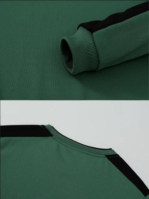 爆ヤス価格2190円★メンズ ロングスリーブトレーナー - グリーンアクセント付き ブラック、 USAサイズM(日本サイズXL) < 男性ファッション 爆ヤス価格2190円★メンズ ロングスリーブトレーナー - グリーンアクセント付き ブラック、 USAサイズM(日本サイズXL) < 男性ファッションの