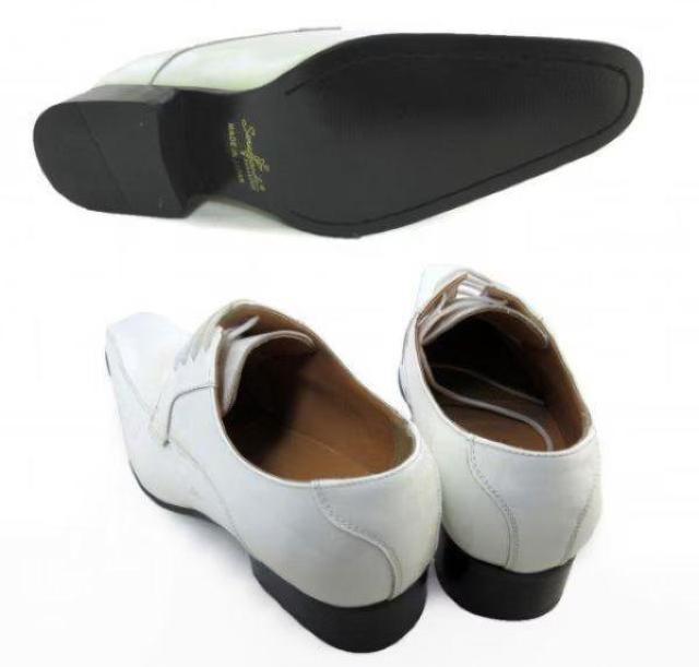 1円~C108新品SARABANDE本革日本製スワールトゥ/レースアップ外羽根ドレスシューズ24a艶白♂ < 男性ファッション 1円~C108新品SARABANDE本革日本製スワールトゥ/レースアップ外羽根ドレスシューズ24a艶白♂ < 男性ファッションの