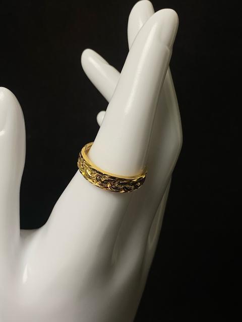 【赤金】和柄 彫金 地金リング 18KGP? 豪華 繊細彫り 指輪 フリーサイズ メンズ レディース ゴールド 美品 < 女性アクセサリー/時計 【赤金】和柄 彫金 地金リング 18KGP? 豪華 繊細彫り 指輪 フリーサイズ メンズ レディース ゴールド 美品 < 女性アクセサリー/時計の