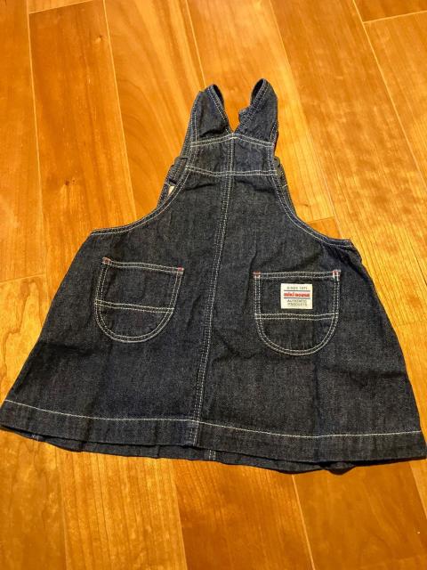 ミキハウス デニム ジャンパースカート オーバーオールスカート ベビー服 S70-80cm < ブランド ミキハウス デニム ジャンパースカート オーバーオールスカート ベビー服 S70-80cm < ブランドの