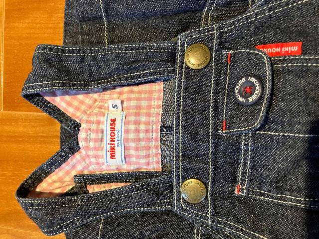 ミキハウス デニム ジャンパースカート オーバーオールスカート ベビー服 S70-80cm < ブランド ミキハウス デニム ジャンパースカート オーバーオールスカート ベビー服 S70-80cm < ブランドの