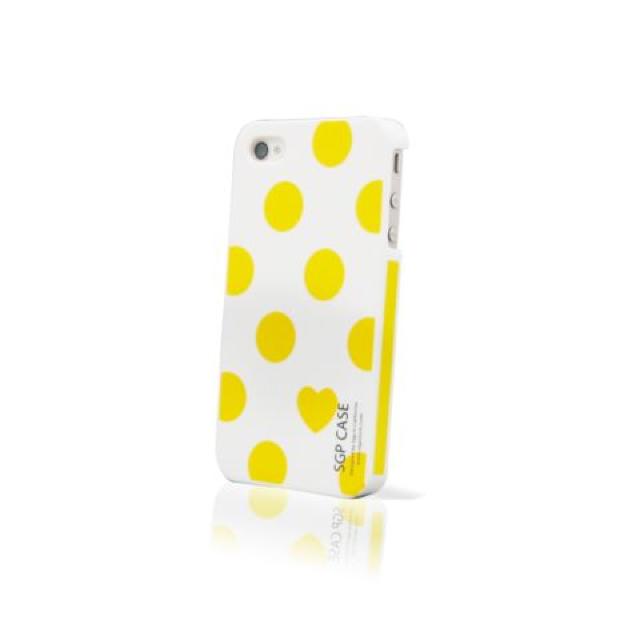 iPhone4/4S対応カバー★ラブドット★液晶クリーナー付 イエロー < 家電/AV  iPhone4/4S対応カバー★ラブドット★液晶クリーナー付 イエロー  < 家電/AVの