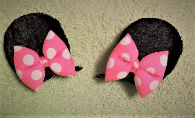 ミニーマウス★リボンヘアピン★オレンジピンク★1秒でミニーに♪ < おもちゃ  ミニーマウス★リボンヘアピン★オレンジピンク★1秒でミニーに♪  < おもちゃの