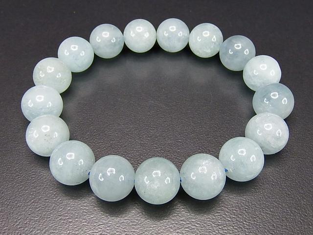 AAA-明るいシーブルーアクアマリン12mmブレスレット数珠天然石 < 男性アクセサリー/時計  AAA-明るいシーブルーアクアマリン12mmブレスレット数珠天然石 < 男性アクセサリー/時計の