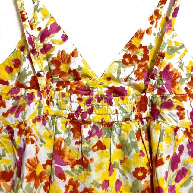 【美品】トロピカル ノースリーブカットソー/背中開き/コットン100% < 女性ファッション  【美品】トロピカル ノースリーブカットソー/背中開き/コットン100% < 女性ファッションの