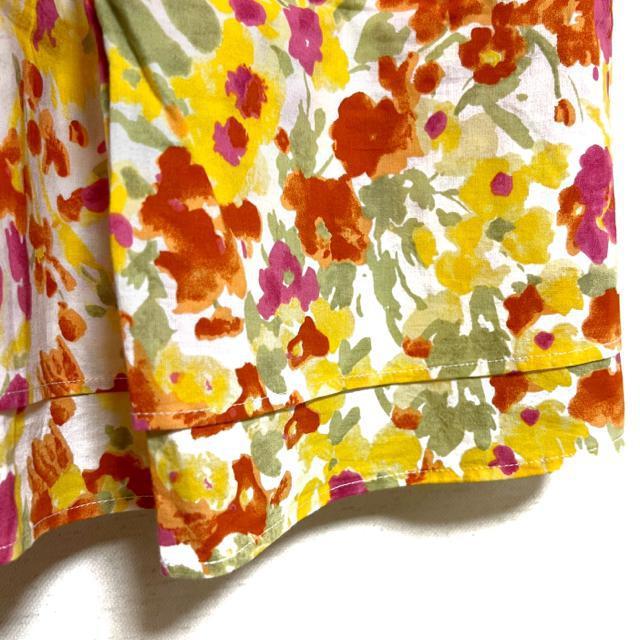 【美品】トロピカル ノースリーブカットソー/背中開き/コットン100% < 女性ファッション  【美品】トロピカル ノースリーブカットソー/背中開き/コットン100% < 女性ファッションの