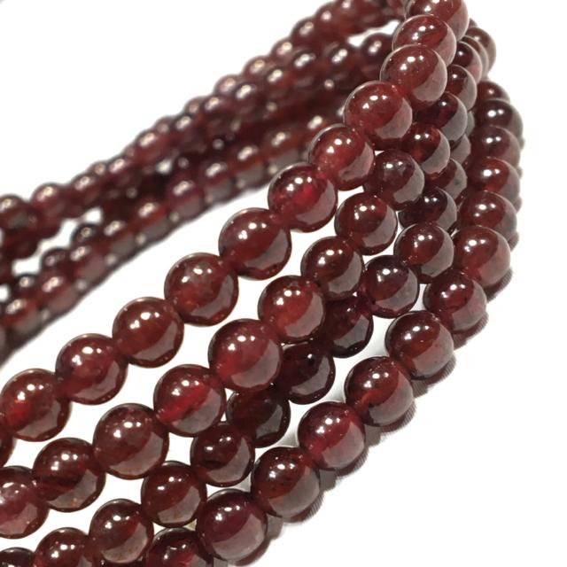 《No.007》長さ72cm 4連 天然石ガーネット 4mm珠 内径16cm < 男性アクセサリー/時計  《No.007》長さ72cm 4連 天然石ガーネット 4mm珠 内径16cm < 男性アクセサリー/時計の