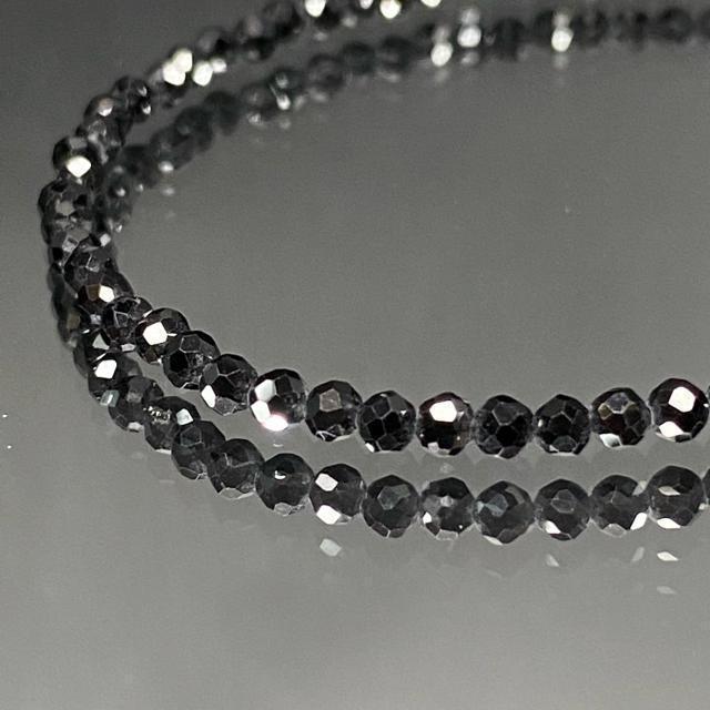 《bracelet》まるでブラックダイヤの様な輝き 天然石ブラックスピネル アジャスター付きブレスレット < 女性アクセサリー/時計  《bracelet》まるでブラックダイヤの様な輝き 天然石ブラックスピネル アジャスター付きブレスレット  < 女性アクセサリー/時計の