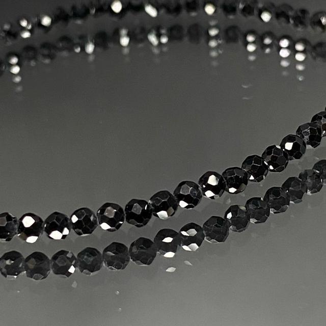 《bracelet》まるでブラックダイヤの様な輝き 天然石ブラックスピネル アジャスター付きブレスレット < 女性アクセサリー/時計  《bracelet》まるでブラックダイヤの様な輝き 天然石ブラックスピネル アジャスター付きブレスレット < 女性アクセサリー/時計の