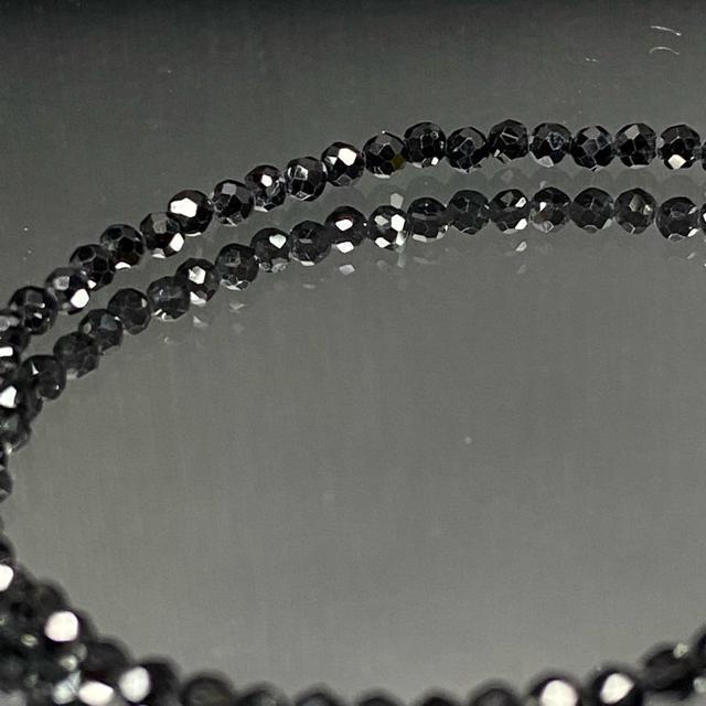 《bracelet》まるでブラックダイヤの様な輝き 天然石ブラックスピネル アジャスター付きブレスレット < 女性アクセサリー/時計  《bracelet》まるでブラックダイヤの様な輝き 天然石ブラックスピネル アジャスター付きブレスレット < 女性アクセサリー/時計の