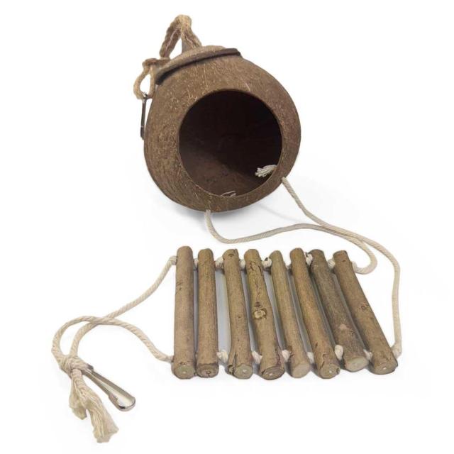 ペット 用品 ペットハウス ココナッツシェルハウス 鳥かご 巣穴 はしご 隠れ家 < ペット/手芸/園芸 ペット 用品 ペットハウス ココナッツシェルハウス 鳥かご 巣穴 はしご 隠れ家 < ペット/手芸/園芸の