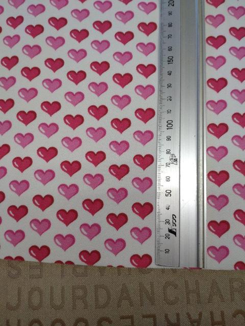 (S32212)約108cm幅×約0.5m・ハート柄・バッグ、インテリア用布地 < ペット/手芸/園芸 (S32212)約108cm幅×約0.5m・ハート柄・バッグ、インテリア用布地 < ペット/手芸/園芸の