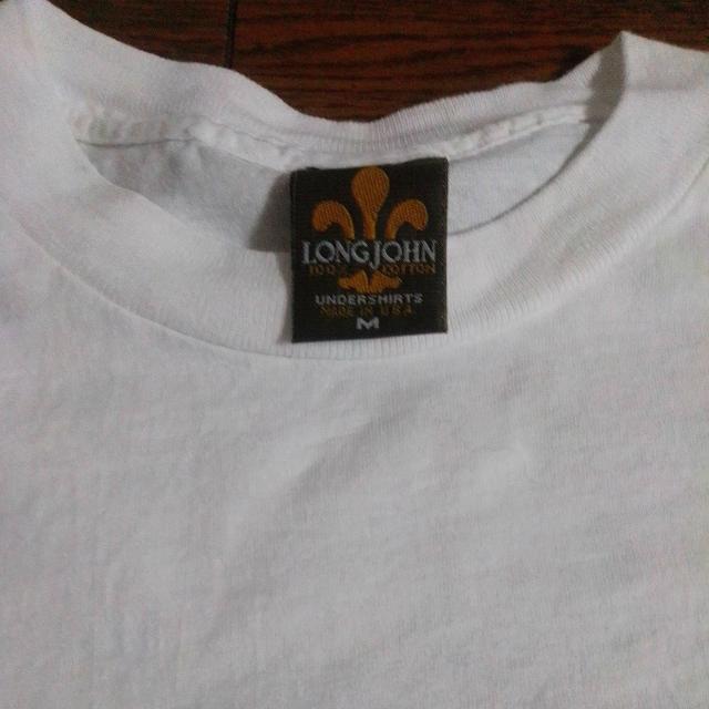 LONGJOHN メンズ Mサイズ 白 半袖 Tシャツ < 男性ファッション  LONGJOHN メンズ Mサイズ 白 半袖 Tシャツ < 男性ファッションの
