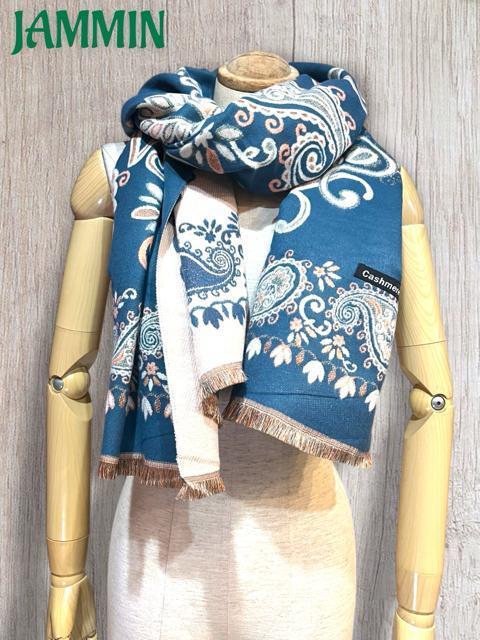ペーズリー柄カシミヤストール カシミア アジアン エスニック ストール < 女性ファッション  ペーズリー柄カシミヤストール カシミア アジアン エスニック ストール < 女性ファッションの