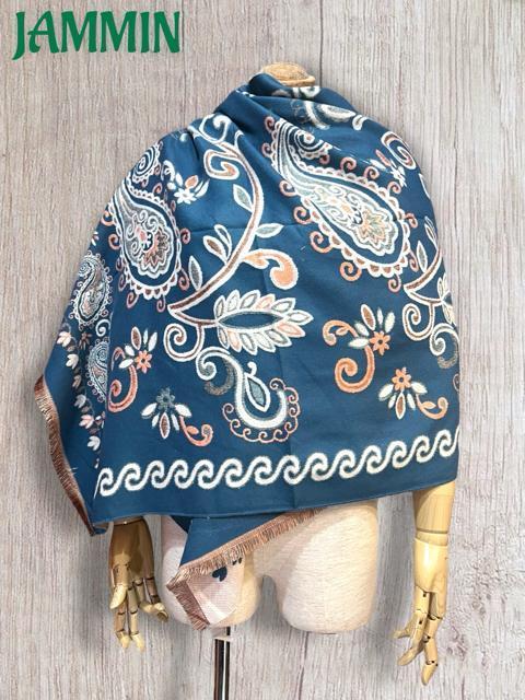 ペーズリー柄カシミヤストール カシミア アジアン エスニック ストール < 女性ファッション  ペーズリー柄カシミヤストール カシミア アジアン エスニック ストール < 女性ファッションの