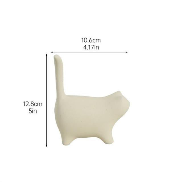 陶器猫 オブジェ 猫フォルム 置物 小タイプ リビング 人気デザイン < インテリア/ライフ 陶器猫 オブジェ 猫フォルム 置物 小タイプ リビング 人気デザイン < インテリア/ライフの