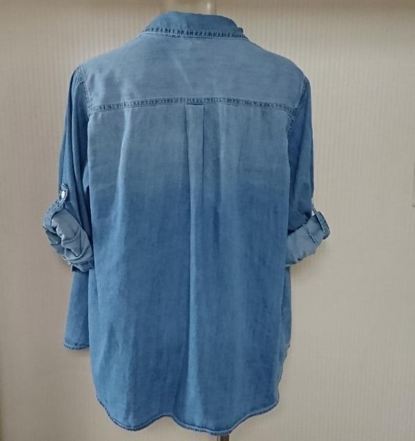 しまむら★素肌すずやかシャツ デニム 七分袖 シャツ【夏用】 < ブランド しまむら★素肌すずやかシャツ デニム 七分袖 シャツ【夏用】 < ブランドの