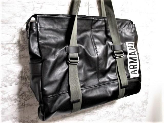 ☆ARMANI EXCHANGE アルマーニ エクスチェンジ ビッグ ロゴ プリント トートバッグ バッグ/メンズ/黒☆新作モデル < ブランド ☆ARMANI EXCHANGE アルマーニ エクスチェンジ ビッグ ロゴ プリント トートバッグ バッグ/メンズ/黒☆新作モデル < ブランドの