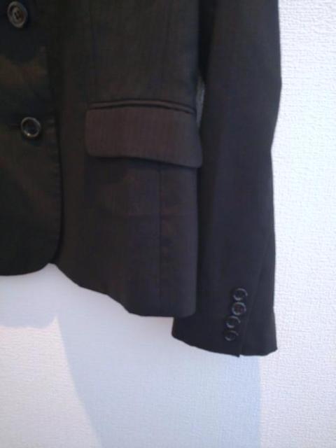 ru PLAIN◆ブラック ピンストライプ テーラード ジャケット ブレザー < 女性ファッション  ru PLAIN◆ブラック ピンストライプ テーラード ジャケット ブレザー < 女性ファッションの