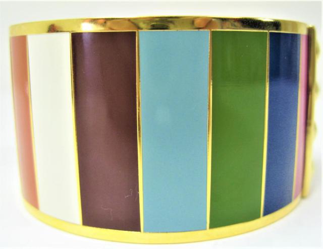 極美品コーチCOACHバングル カラフル + ゴールド幅3.7cm直径6.5cm < ブランド  極美品コーチCOACHバングル カラフル + ゴールド幅3.7cm直径6.5cm < ブランドの