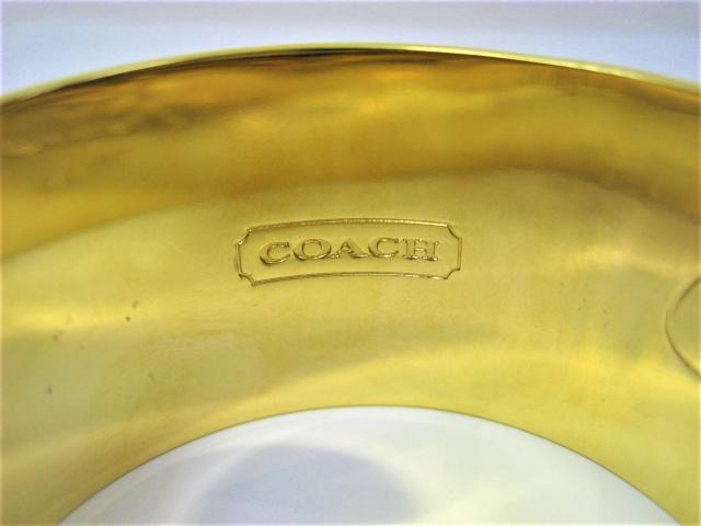 極美品コーチCOACHバングル カラフル + ゴールド幅3.7cm直径6.5cm < ブランド  極美品コーチCOACHバングル カラフル + ゴールド幅3.7cm直径6.5cm < ブランドの