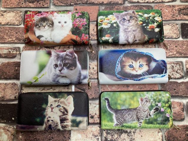 送料無料!どれも可愛いすぎ猫転柄ラウンドゴールドファスナー長財布(6柄から)1個 < 女性ファッション  送料無料!どれも可愛いすぎ猫転柄ラウンドゴールドファスナー長財布(6柄から)1個  < 女性ファッションの