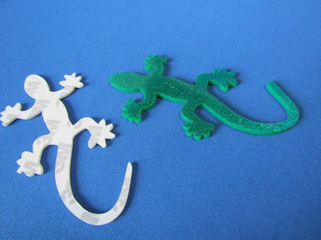 ●Gecko ゲッコー/守宮/ヤモリ! GREEN グリーンラメ仕様 ABS製エンブレム 新品 < 自動車/バイク ●Gecko ゲッコー/守宮/ヤモリ! GREEN グリーンラメ仕様 ABS製エンブレム 新品 < 自動車/バイク