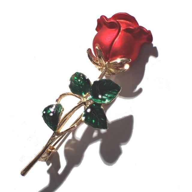 チューリップ 花 ピンブローチ ブローチ コサージュ ピンバッジ バッジ ラペルピン 赤色 < 女性アクセサリー/時計  チューリップ 花 ピンブローチ ブローチ コサージュ ピンバッジ バッジ ラペルピン 赤色 < 女性アクセサリー/時計の
