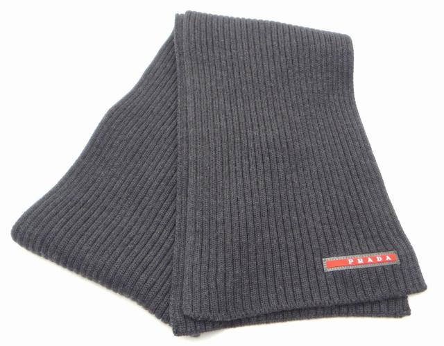 PRADASPORTS プラダスポーツ SMS180 ウール マフラー グレー<美品>【送料無料】 < ブランド PRADASPORTS プラダスポーツ SMS180 ウール マフラー グレー<美品>【送料無料】 < ブランドの