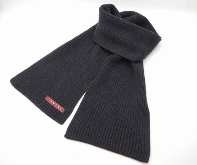 PRADASPORTS プラダスポーツ SMS180 ウール マフラー グレー<美品>【送料無料】 < ブランド PRADASPORTS プラダスポーツ SMS180 ウール マフラー グレー<美品>【送料無料】 < ブランドの