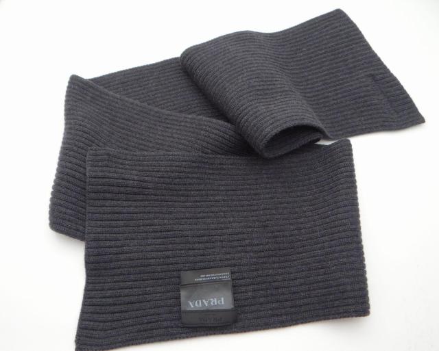 PRADASPORTS プラダスポーツ SMS180 ウール マフラー グレー<美品>【送料無料】 < ブランド PRADASPORTS プラダスポーツ SMS180 ウール マフラー グレー<美品>【送料無料】 < ブランドの