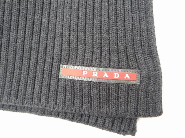 PRADASPORTS プラダスポーツ SMS180 ウール マフラー グレー<美品>【送料無料】 < ブランド PRADASPORTS プラダスポーツ SMS180 ウール マフラー グレー<美品>【送料無料】 < ブランドの