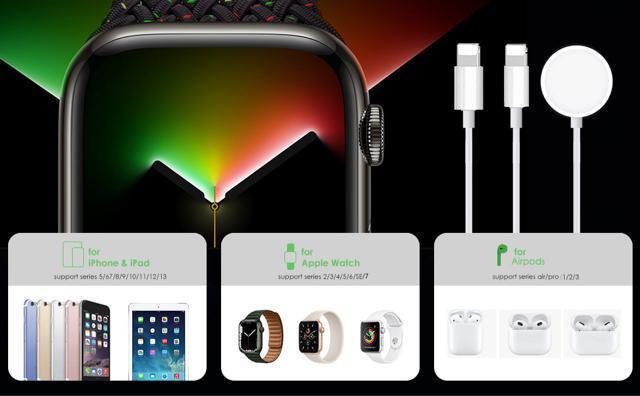 Apple Watch充電器 アップルウォッチ充電ケーブル 3in1 磁気充電 急速 ワイヤレス充電 USBコネクタ 置くだけ充電 < 家電/AV  Apple Watch充電器 アップルウォッチ充電ケーブル 3in1 磁気充電 急速 ワイヤレス充電 USBコネクタ 置くだけ充電 < 家電/AVの