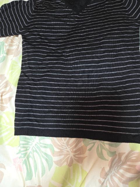 ★新品Vカット横縞ストライプニットセーターL < 男性ファッション  ★新品Vカット横縞ストライプニットセーターL < 男性ファッションの