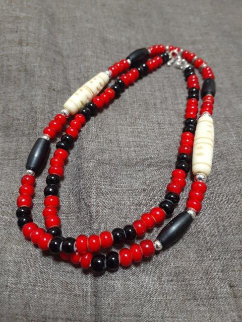 インディアンジュエリー★SLV925★ホワイトハーツ★ボーンビーズ★シルバー925★ビーズネックレス★送料無料★男女兼用 < 女性アクセサリー/時計 インディアンジュエリー★SLV925★ホワイトハーツ★ボーンビーズ★シルバー925★ビーズネックレス★送料無料★男女兼用 < 女性アクセサリー/時計の