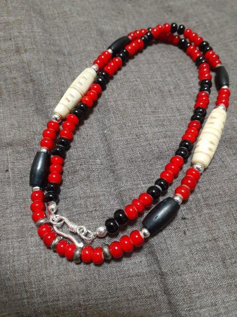 インディアンジュエリー★SLV925★ホワイトハーツ★ボーンビーズ★シルバー925★ビーズネックレス★送料無料★男女兼用 < 女性アクセサリー/時計 インディアンジュエリー★SLV925★ホワイトハーツ★ボーンビーズ★シルバー925★ビーズネックレス★送料無料★男女兼用 < 女性アクセサリー/時計の