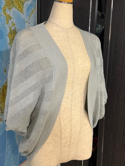 ストライプデザイン 半袖カーディガン グレー キラキラ < ブランド ストライプデザイン 半袖カーディガン グレー キラキラ < ブランドの