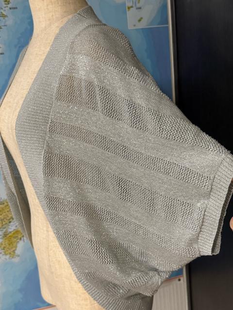 ストライプデザイン 半袖カーディガン グレー キラキラ < ブランド ストライプデザイン 半袖カーディガン グレー キラキラ < ブランドの