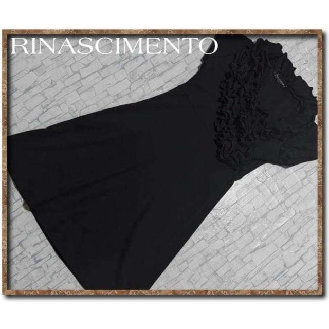 リナシメント フリル付きカットワンピース 黒 < 女性ファッション リナシメント フリル付きカットワンピース 黒 < 女性ファッションの