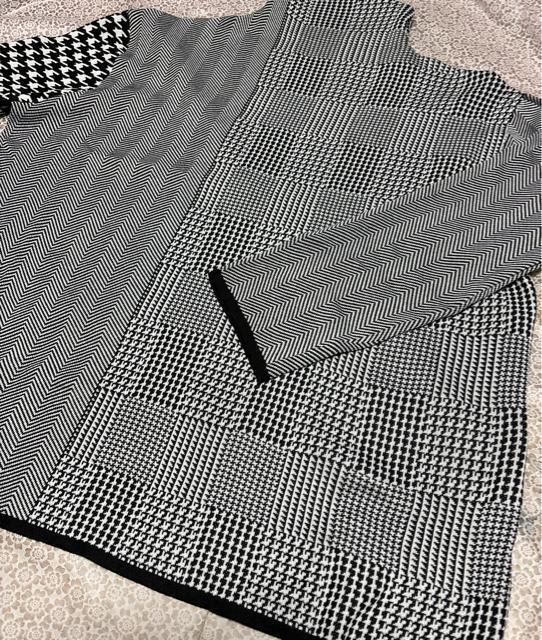 セットアップ 上下セット ニットトップス タイトスカート 千鳥柄切り替え 大きいサイズ < 女性ファッション セットアップ 上下セット ニットトップス タイトスカート 千鳥柄切り替え 大きいサイズ < 女性ファッションの