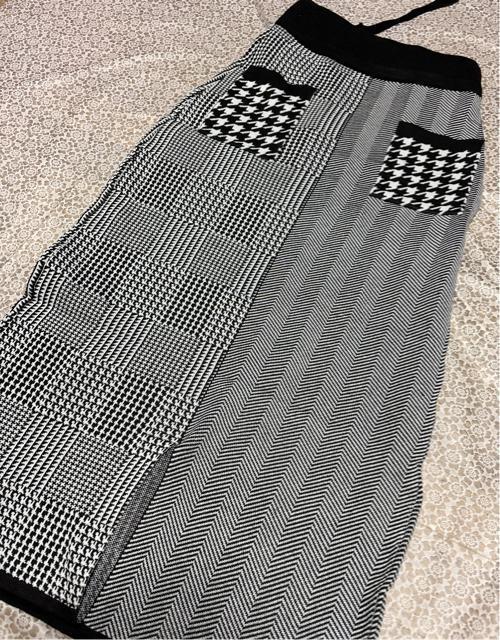 セットアップ 上下セット ニットトップス タイトスカート 千鳥柄切り替え 大きいサイズ < 女性ファッション セットアップ 上下セット ニットトップス タイトスカート 千鳥柄切り替え 大きいサイズ < 女性ファッションの